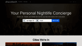 What App.discotech.me website looked like in 2021 (4 years ago)