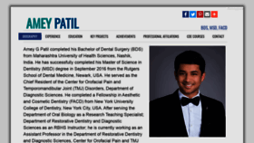 What Ameypatil.com website looked like in 2021 (4 years ago)