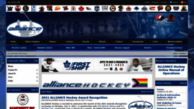 What Alliancehockey.com website looked like in 2021 (2 years ago)