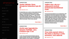 What Almanach.cz website looked like in 2021 (2 years ago)