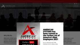 What Americansystems.com website looked like in 2021 (2 years ago)