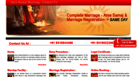 What Aryasamajmarriage.com website looked like in 2021 (2 years ago)