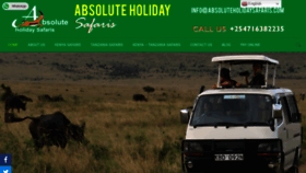 What Absoluteholidaysafaris.com website looked like in 2021 (2 years ago)