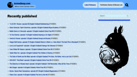 What Animedeep.com website looked like in 2021 (2 years ago)