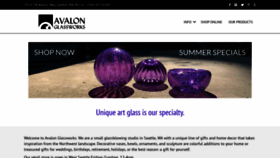 What Avalonglassworks.com website looked like in 2021 (2 years ago)