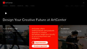 What Artcenter.edu website looked like in 2021 (2 years ago)
