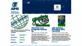 What Aimsworldrunning.org website looked like in 2021 (2 years ago)