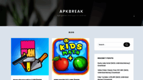 What Apkbreak.com website looked like in 2021 (2 years ago)