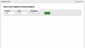 What Absensi.unib.ac.id website looked like in 2021 (2 years ago)