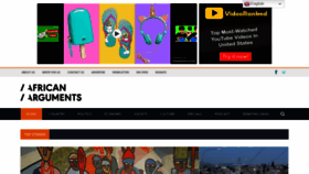 What Africanarguments.org website looked like in 2021 (2 years ago)