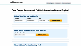 What Addresses.com website looked like in 2021 (2 years ago)