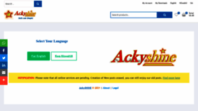 What Ackyshine.com website looked like in 2021 (2 years ago)