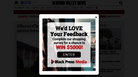 What Albernivalleynews.com website looked like in 2021 (3 years ago)