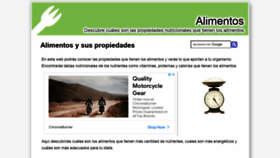 What Alimentos.org.es website looked like in 2021 (2 years ago)