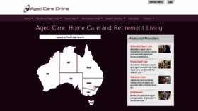What Agedcareonline.com.au website looked like in 2021 (2 years ago)