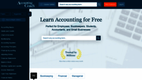 What Accountingcoach.com website looked like in 2021 (2 years ago)