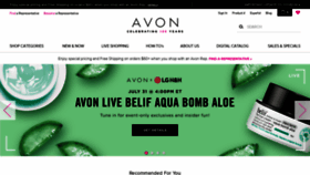 What Avon.com website looked like in 2021 (2 years ago)