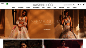 What Aashniandco.com website looked like in 2021 (2 years ago)