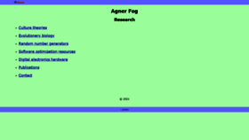 What Agner.org website looked like in 2021 (2 years ago)