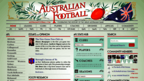 What Australianfootball.com website looked like in 2021 (2 years ago)