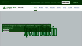 What Abu.edu.ng website looked like in 2021 (3 years ago)