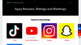 What Appsrankings.com website looked like in 2021 (2 years ago)