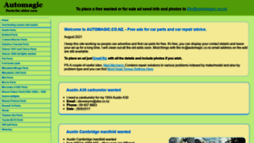 What Automagic.co.nz website looked like in 2021 (2 years ago)