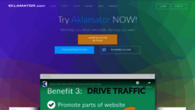 What Aklamator.com website looked like in 2021 (2 years ago)