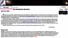 What Astrophysicsspectator.com website looked like in 2021 (2 years ago)