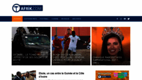 What Afrik.tv website looked like in 2021 (2 years ago)