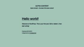 What Alphacontent.info website looked like in 2021 (2 years ago)