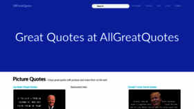 What Allgreatquotes.com website looked like in 2021 (2 years ago)