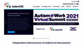 What Autismcrc.com.au website looked like in 2021 (2 years ago)