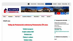 What Aliancenarodnichsil.cz website looked like in 2021 (2 years ago)