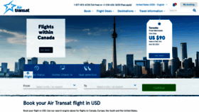 What Airtransat.com website looked like in 2021 (2 years ago)