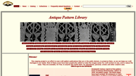 What Antiquepatternlibrary.org website looked like in 2021 (2 years ago)
