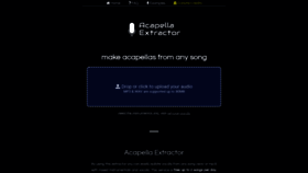 What Acapella-extractor.com website looked like in 2021 (2 years ago)