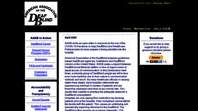 What Aadb.org website looked like in 2021 (2 years ago)
