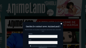 What Animeland.fr website looked like in 2021 (2 years ago)