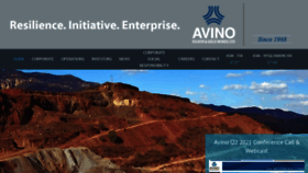 What Avino.com website looked like in 2021 (2 years ago)