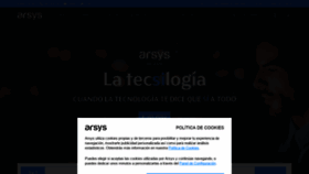 What Arsys.es website looked like in 2021 (3 years ago)