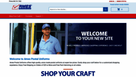 What Amesuniforms.com website looked like in 2021 (2 years ago)