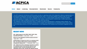 What Acpica.org website looked like in 2021 (2 years ago)
