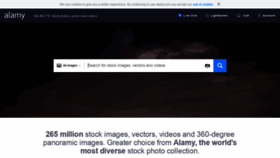 What Alamy.com website looked like in 2021 (2 years ago)