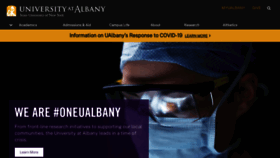 What Albany.edu website looked like in 2021 (2 years ago)