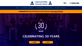 What Apus.edu website looked like in 2021 (2 years ago)
