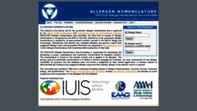 What Allergen.org website looked like in 2021 (3 years ago)