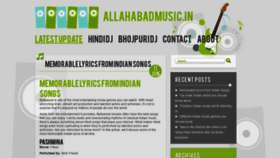 What Allahabadmusic.in website looked like in 2021 (2 years ago)