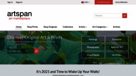 What Artspan.com website looked like in 2021 (2 years ago)
