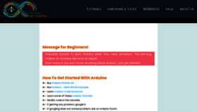 What Arduinogetstarted.com website looked like in 2021 (2 years ago)